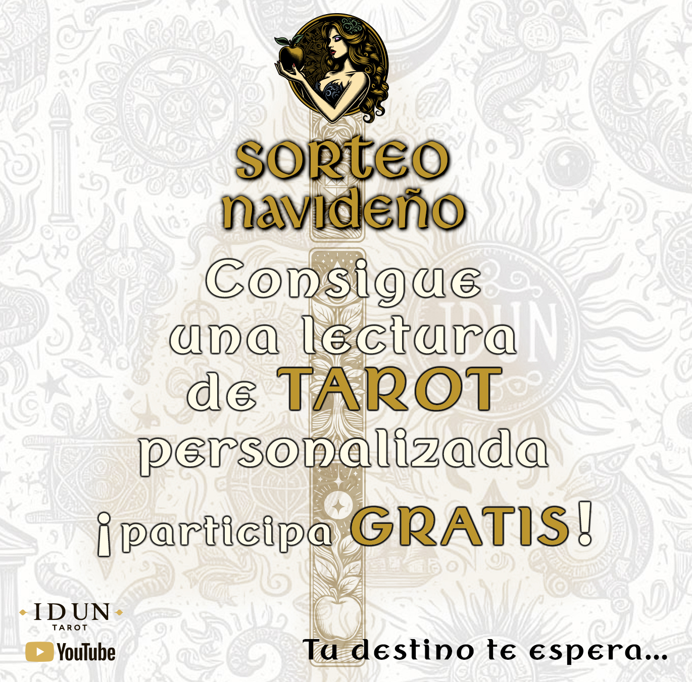 Resultados del sorteo de lectura personalizada en el video de navidad del canal de youtube Idun Tarot